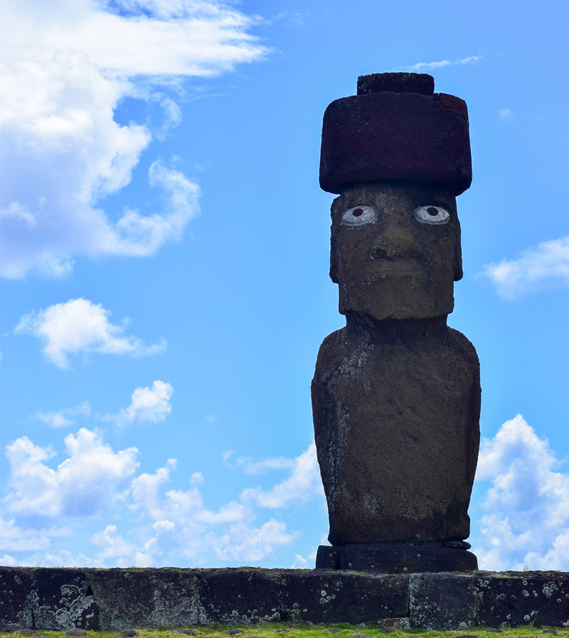 Single Moai on Easter Island