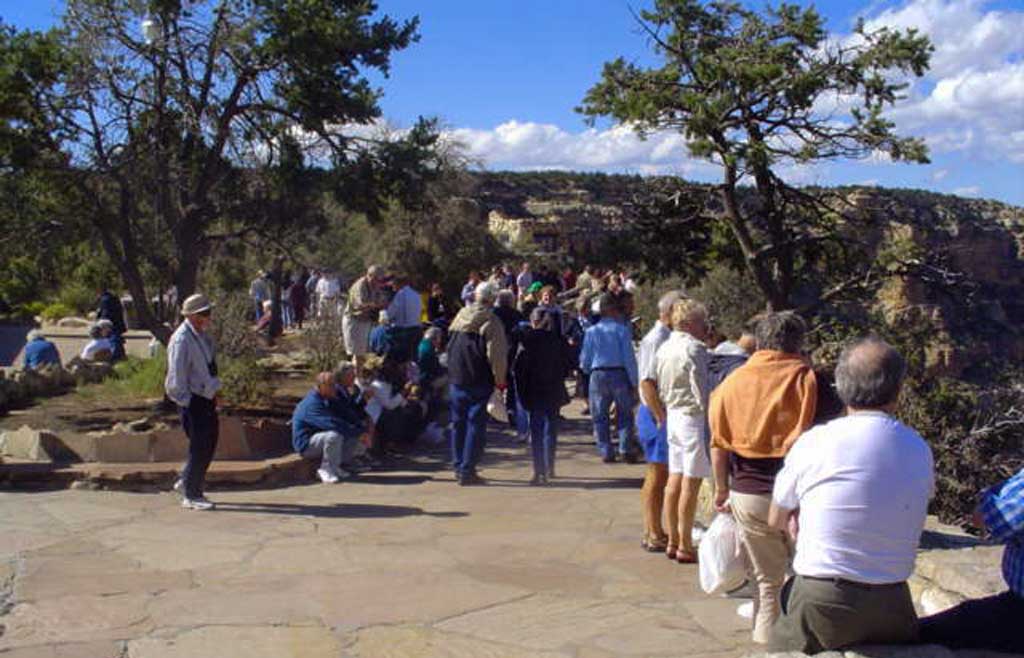 Moderate crowds at Grand Canyon National Park, North Rim