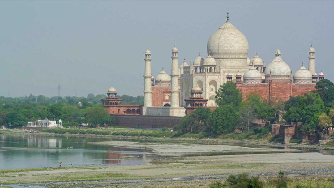 View of the Taj Mahal from Agra Fort