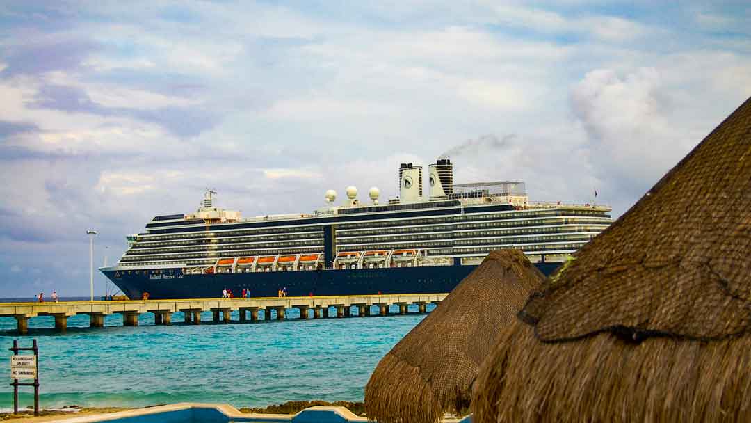 Cruise ship at pier