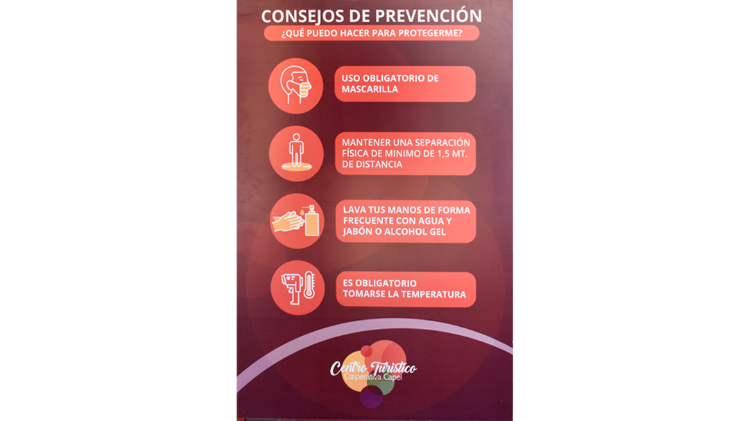 Sign in Spanish for traveling with COVID restrictions